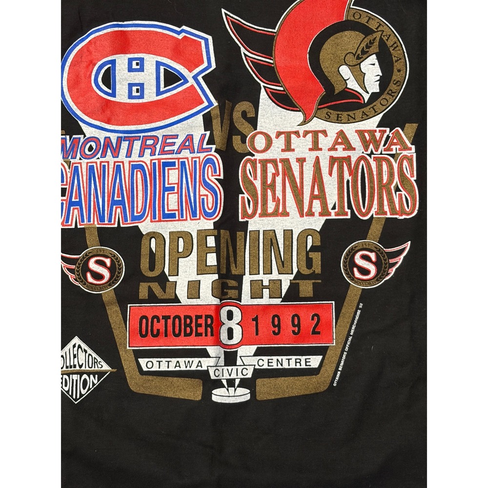 VTG 1992 Ottawa Senators Inaugural Seasn Opening Night "Dawn of a New Empire" XL - Picture 4 of 9